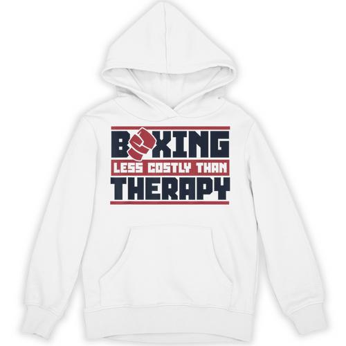Boxing Less Costly Than Therapy Muay Thai Boxing Unisex Hoodie - Nak Muay Co.