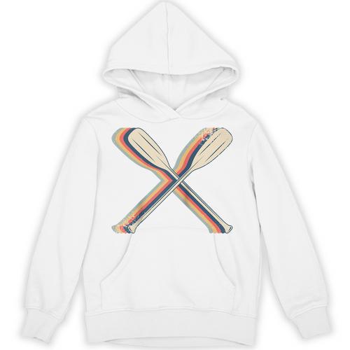 Canoeing Canoe Paddle Paddling Retro Line Art Raglan Baseball Tee Unisex Hoodie - Paddle Life
