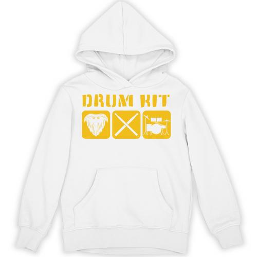 Drum Kit Band Drumming Drumsticks Musical Drums Unisex Hoodie - Downbeat Supply