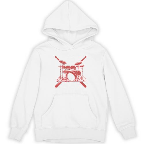 Drum Kit Percussion For Drummer Percussionist Musician Sweatshirt Unisex Hoodie - Downbeat Supply