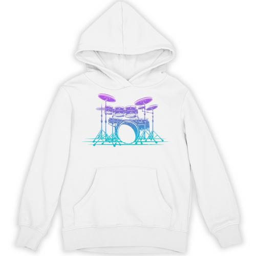 Drum Kit Set Drummer Pullover Unisex Hoodie - Downbeat Supply