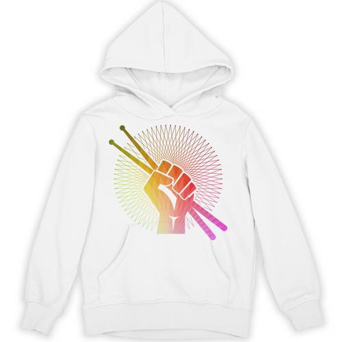 Drummer Drumsticks Fist Drum Kit Sweatshirt Unisex Hoodie - Downbeat Supply