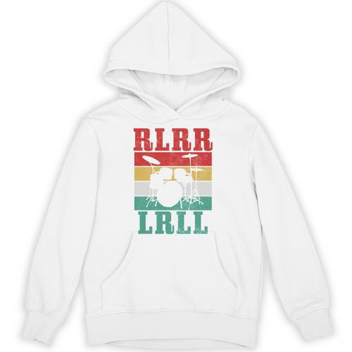 Drummer RLRR LRLL Vintage Drum Kit Sweatshirt Unisex Hoodie - Downbeat Supply