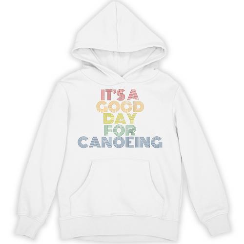 It's A Good Day For Canoeing Retro 70s Vintage Distressed Raglan Baseball Tee Unisex Hoodie - Paddle Life