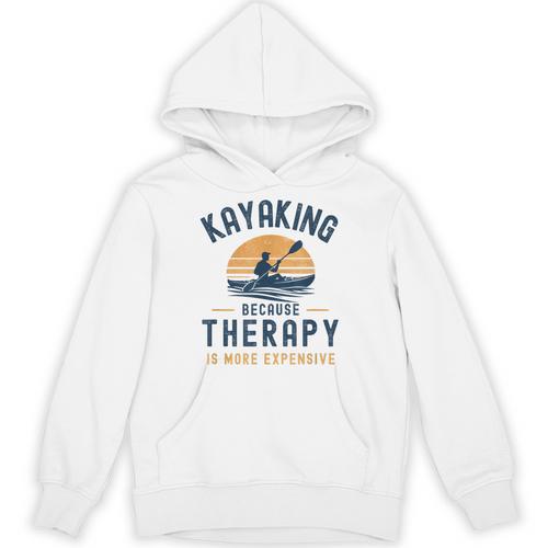 Kayaking Therapy Kayaker Canoe Paddle Lake River Unisex Hoodie - Paddle Life