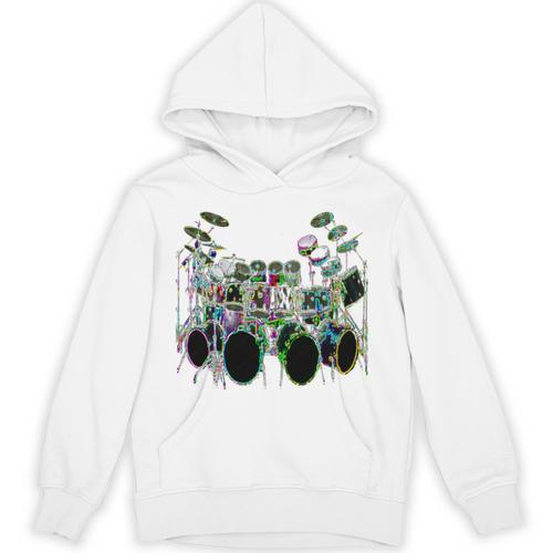 Large Drum Kit With Many Drums Unisex Hoodie - Downbeat Supply