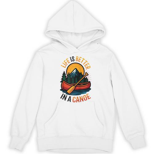 Life Is Better In A Canoe Canoeing Raglan Baseball Tee Unisex Hoodie - Paddle Life