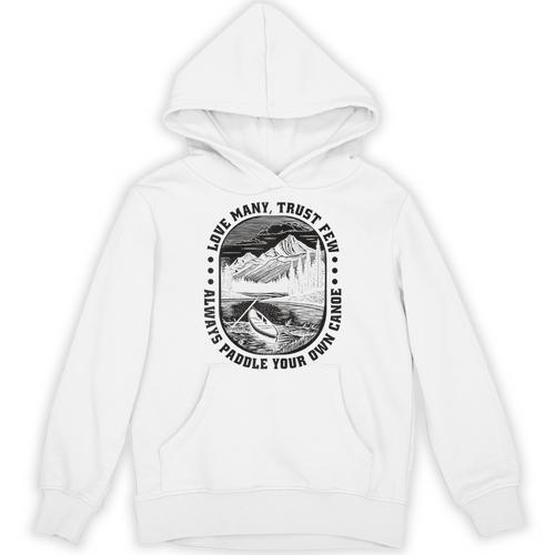 Love Many Trust Few Always Paddle Your Own Canoe Raglan Baseball Tee Unisex Hoodie - Paddle Life
