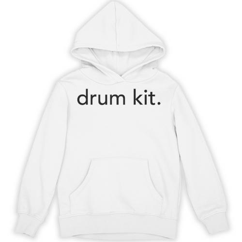 Minimalistic Drum Kit Minimal Raglan Baseball Tee Unisex Hoodie - Downbeat Supply