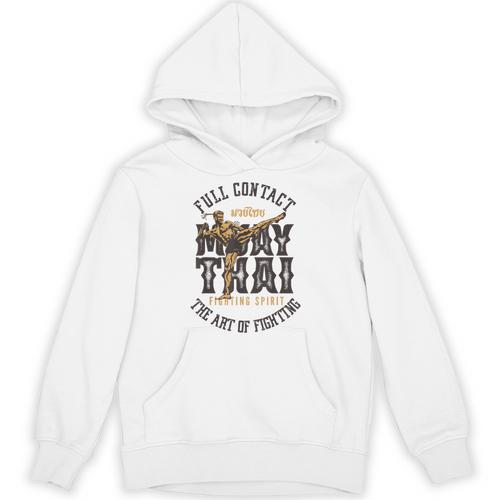 Muay Thai Fighter MMA Full Contact Retro Kickboxing Unisex Hoodie - Nak Muay Co.
