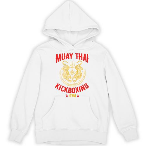 Muay Thai Tiger Kickboxing Gym MMA Street Fight Kickboxing Unisex Hoodie - Nak Muay Co.