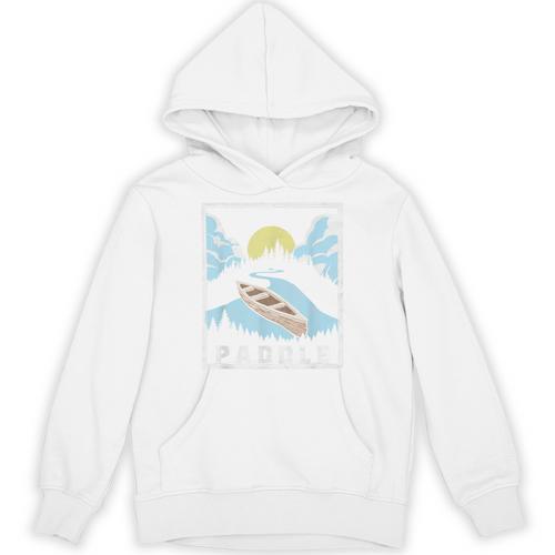 Paddle Retro Style Canoe & Outdoors Simple Canoeing Graphic Unisex Hoodie - Paddle Life