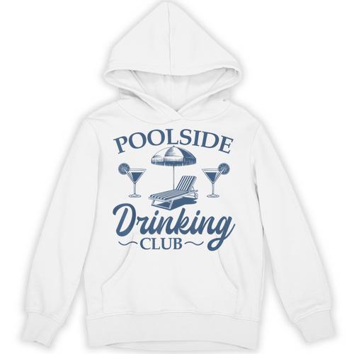 Pool Adult Poolside Drinking Club Summer Swimming Pool Party Unisex Hoodie - SwimGear Co
