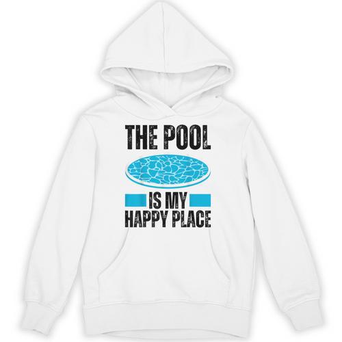 The Pool Is My Happy Place Swimming For Swimmer Unisex Hoodie - SwimGear Co