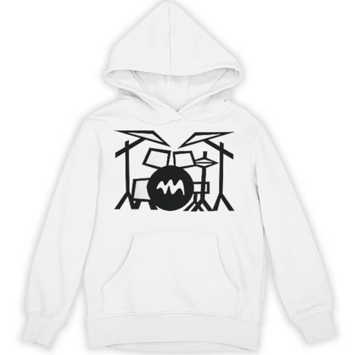 Retro Drum Kit Raglan Baseball Tee Unisex Hoodie - Downbeat Supply