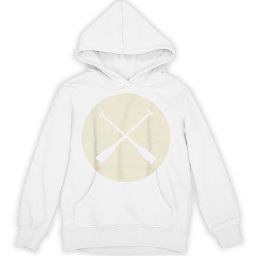 Retro Vintage Canoe Paddles Crossing Canoe & Kayaking Unisex Hoodie - Paddle Life