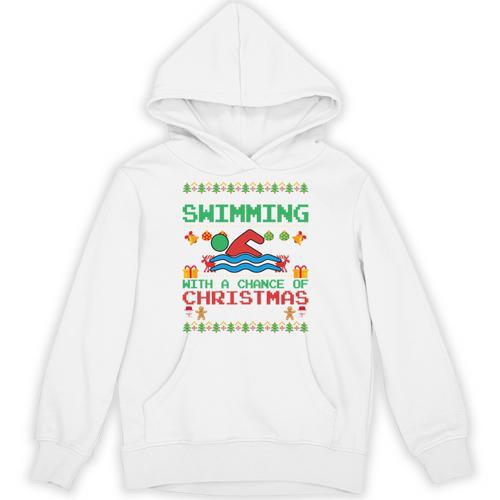 Swimming Christmas Party Swim Swimmer Christmas Ugly Style Unisex Hoodie - SwimGear Co