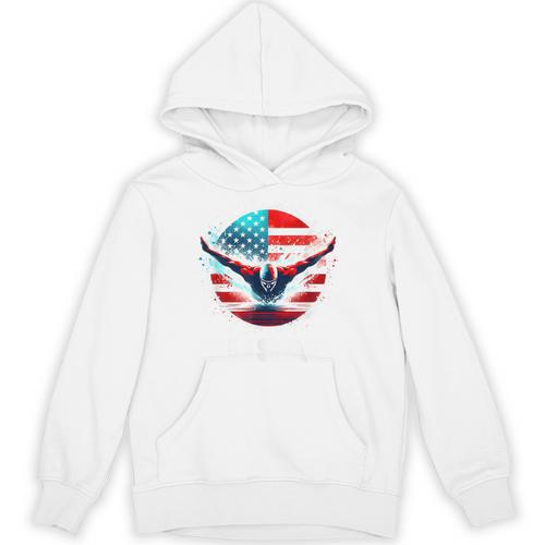 Swimming United States Shirt With American Flag Swimming Unisex Hoodie - SwimGear Co