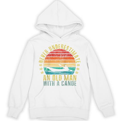 Never Underestimate An Old Man With a Canoe Retro Raglan Baseball Tee Unisex Hoodie - Paddle Life