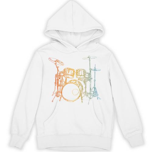 Vintage Drummer Drum Kit Unisex Hoodie - Downbeat Supply
