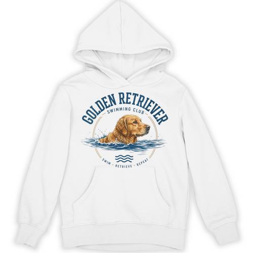Women's Golden Retriever Swimming Unisex Hoodie - SwimGear Co