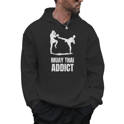 Addicted To Muay Thai Graphic Shirt Men Hoodie - Nak Muay Co.