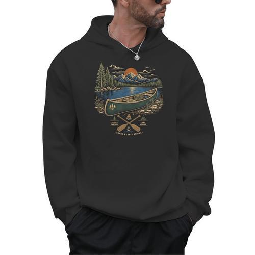 Canoe And Lake Camping Paddle Camp Men Hoodie - Paddle Life