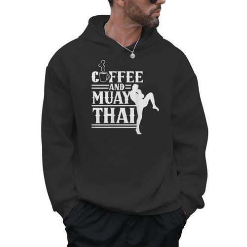 Coffee And Muay Thai Martial Arts Boxing Hobby Fighter Men Hoodie - Nak Muay Co.