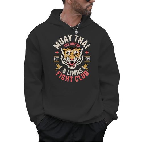 Cool Muay Thai Art For Men Women Kickboxer MMA Muay Thai Men Hoodie - Nak Muay Co.