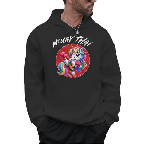 Cute Thai Boxing And Muay Thai Unicorn Men Hoodie - Nak Muay Co.