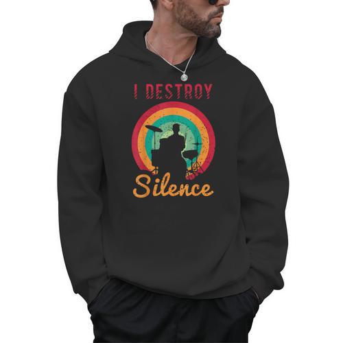 Drum Kit Tshirt For a Drummer With Percussion Instruments Men Hoodie - Downbeat Supply