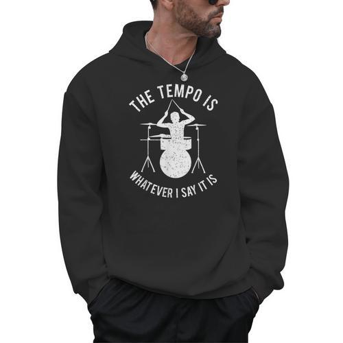Drum Kit Graphic For a Drummer With Percussion Instruments Men Hoodie - Downbeat Supply