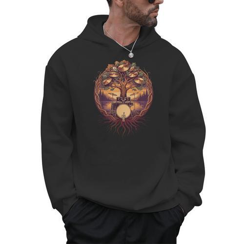 Drummer Drum Kit Musician Percussion Player Men Hoodie - Downbeat Supply