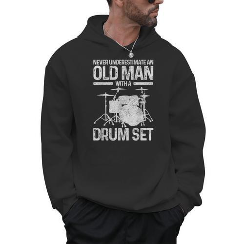 Drummer Drum Kit Vintage Drummer Men Hoodie - Downbeat Supply