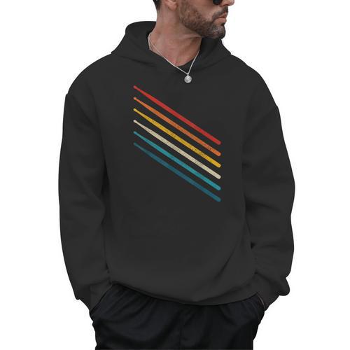 Drummer Drum Kit Vintage Retro Drummer Men Hoodie - Downbeat Supply