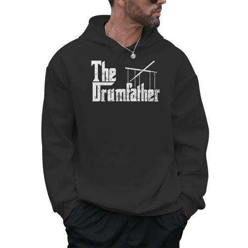 Drummer Humor The Drumfather Drum Kit Men Hoodie - Downbeat Supply
