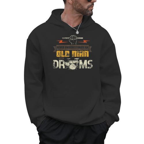 Drummer Drummer Pensioner Drum Kit Men Hoodie - Downbeat Supply