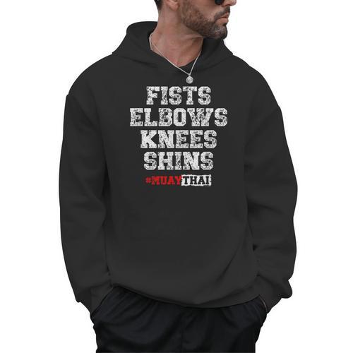 Fist Elbows Knees Shins Martial Arts Muay Thai Men Hoodie - Nak Muay Co.
