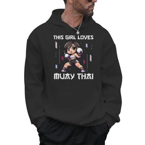 This Girl Loves Muay Thai Muay Thai Girls Kids Men Hoodie - Nak Muay Co.