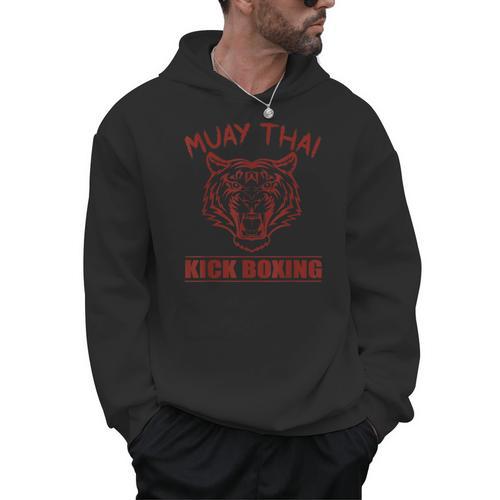 Great Muay Thai Tiger Kickboxing Martial Artist Men Hoodie - Nak Muay Co.