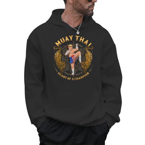 Heart Of a Champion Kickboxing And Muay Thai Trump Men Hoodie - Nak Muay Co.
