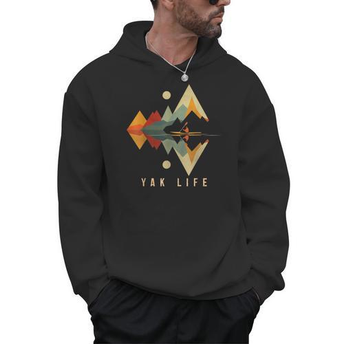 Kayak Vintage Retro Mountains Canoe Kayak Kayak Kayak Men Hoodie - Paddle Life