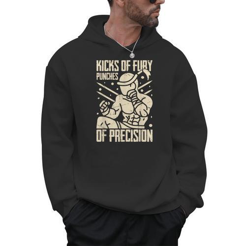 Kicks Of Fury Punches Of Precision Muay Thai Men Hoodie - Nak Muay Co.