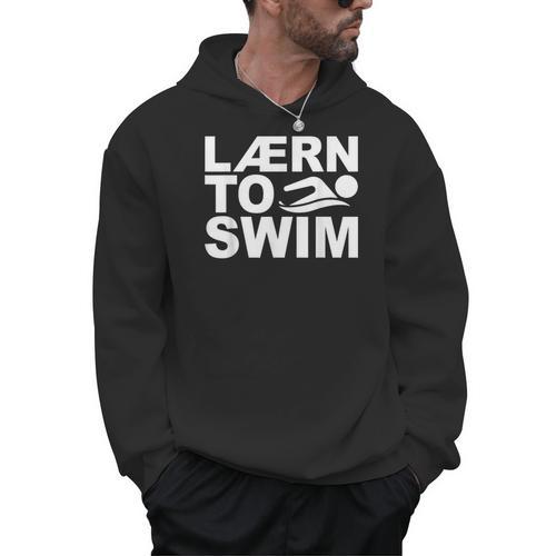 Learn To Swim Swimming Graphic Men Hoodie - SwimGear Co