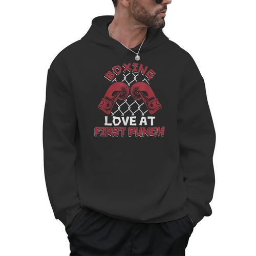 Love At First Punch Professional Boxer Muay Thai Boxing Men Hoodie - Nak Muay Co.