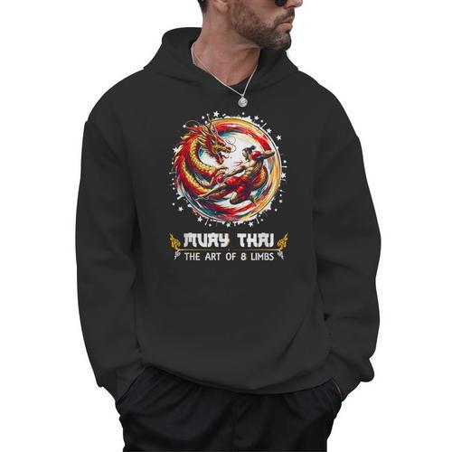 MMA Thai Boxing Art Of Eight Limbs Combat Muay Thai Men Hoodie - Nak Muay Co.