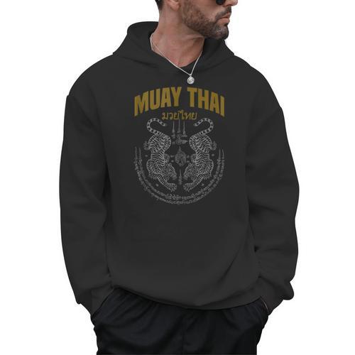 Muay Thai Art Twin Tigers Muay Thai Fighter MMA Martial Arts Men Hoodie - Nak Muay Co.