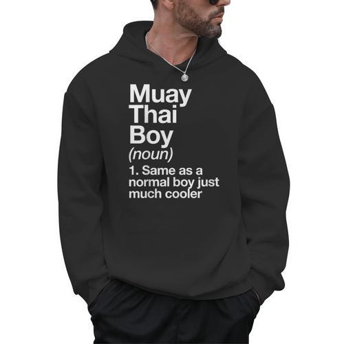 Muay Thai Boy Definition Martial Arts Sports Men Hoodie - Nak Muay Co.
