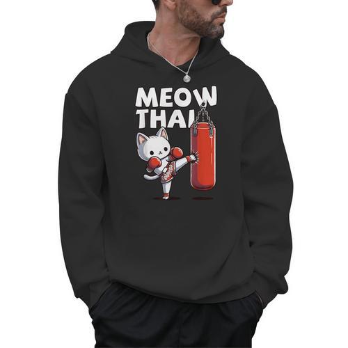 Muay Thai Cat Meow Thai Thai Boxing For Youth Muay Thai Men Hoodie - Nak Muay Co.