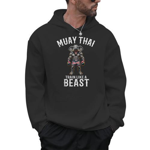 Muay Thai Elephant Kickboxing And Elephant Thai Men Hoodie - Nak Muay Co.